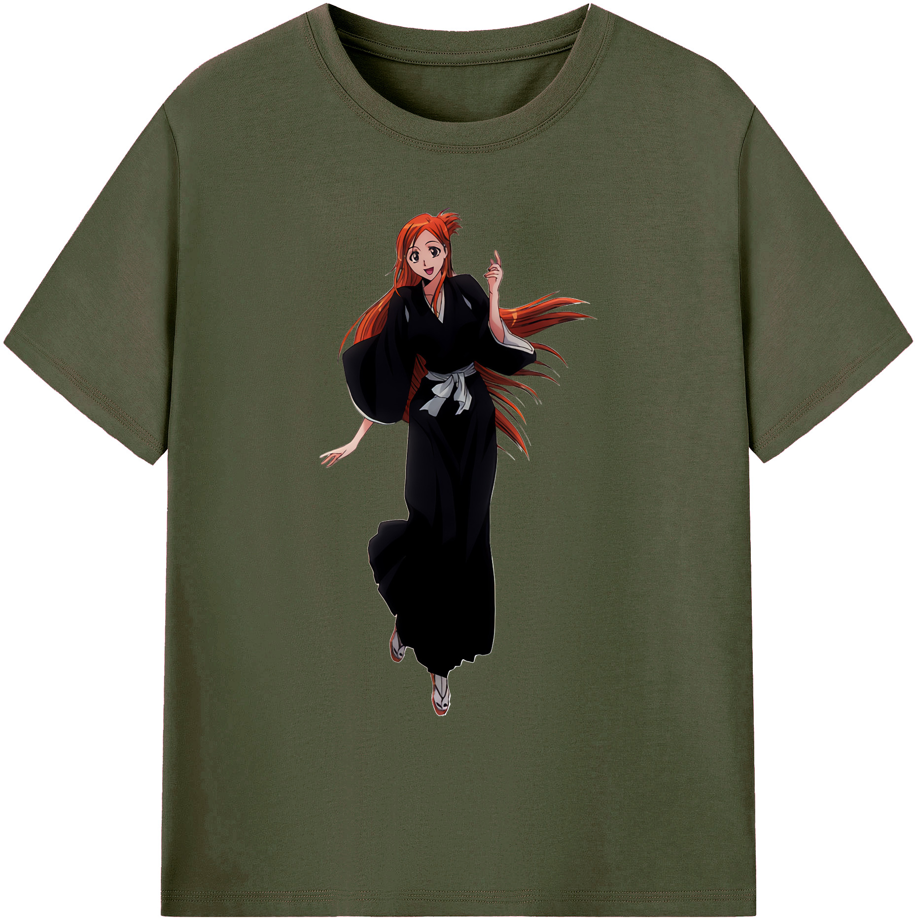 （画像用） ブリーチ 井上織姫（いのうえおりひめ） BLEACH Inoue Orihime 綿100％ メンズ半袖Tシャツ｜肌触りやわらか＆通気性
